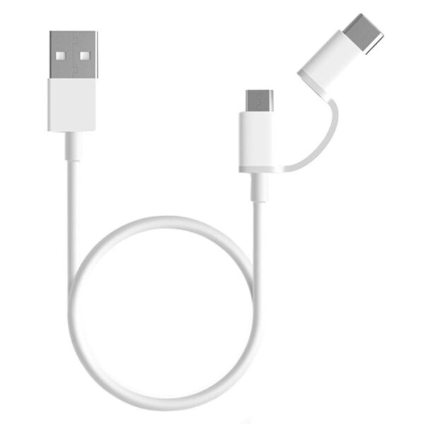 Кабель USB (microUSB/Type-C), Xiaomi (30cm) SJV4083TY, Белый  photo 1