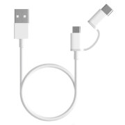 Кабель USB (microUSB/Type-C), Xiaomi (30cm) SJV4083TY, Белый 