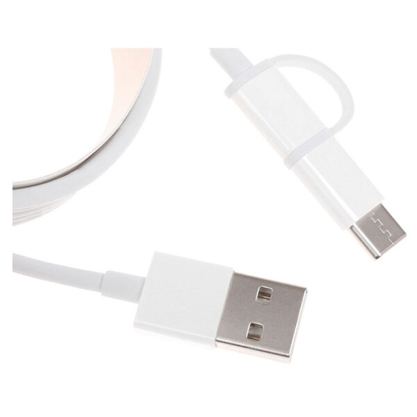 Кабель USB (microUSB/Type-C), Xiaomi (30cm) SJV4083TY, Белый  photo 2