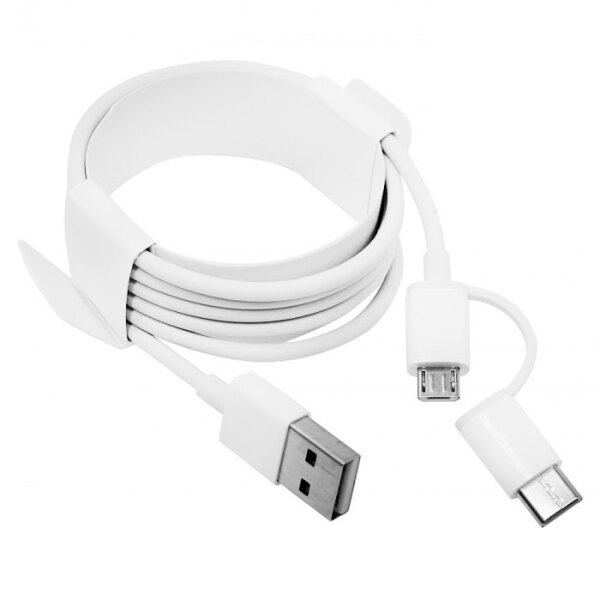 Кабель USB (microUSB/Type-C), Xiaomi (30cm) SJV4083TY, Белый  photo 3
