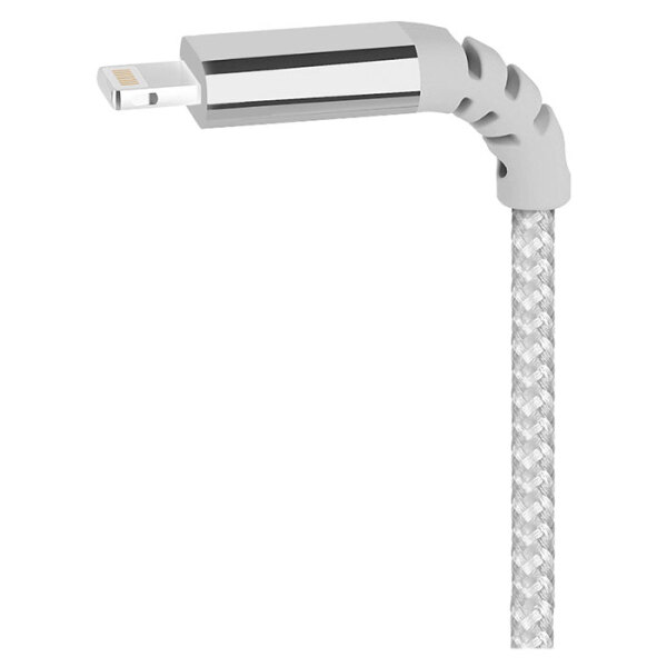 Кабель USB (8-pin), Screen Geeks (1m) Nylon, Серебряный  photo 2