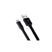 Кабель USB (Type-C), Screen Geeks (1m) Plat, Черный 