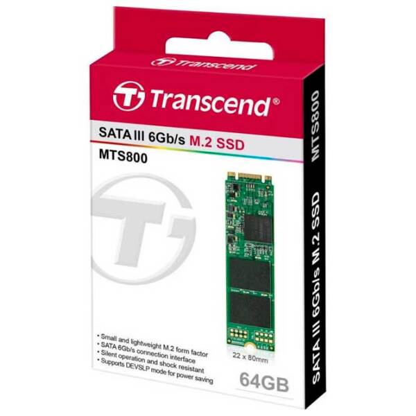 SSD Transcend MTS800S M.2 64 ГБ Скорость чтения: 500 MБ/ с,
Скорость записи: 80 МБ/ с photo 5