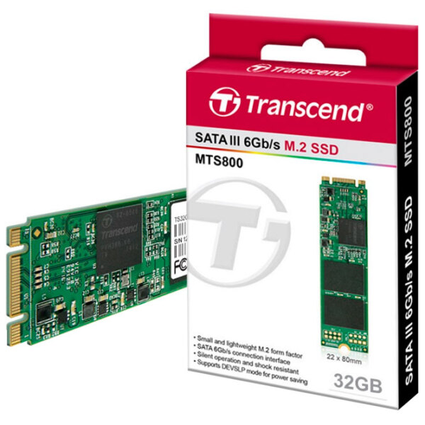 SSD Transcend MTS800S M.2 32 GB Viteza de citire: 260 MB/ s,
Viteza de inscriere: 40 MB/ s photo 5