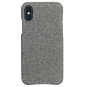 Husă pentru smartphone Apple iPhone X (Textile Snap) Gray Tucano, Țesătură, Back