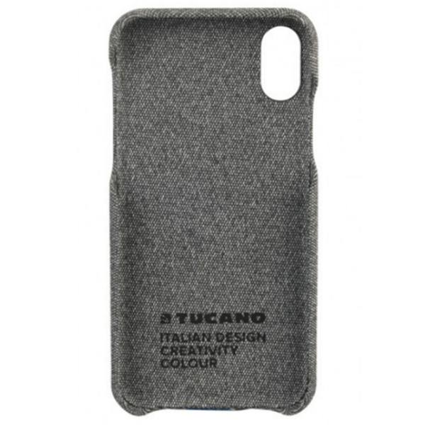 Husă pentru smartphone Apple iPhone X (Textile Snap) Gray Tucano, Țesătură, Back photo 3