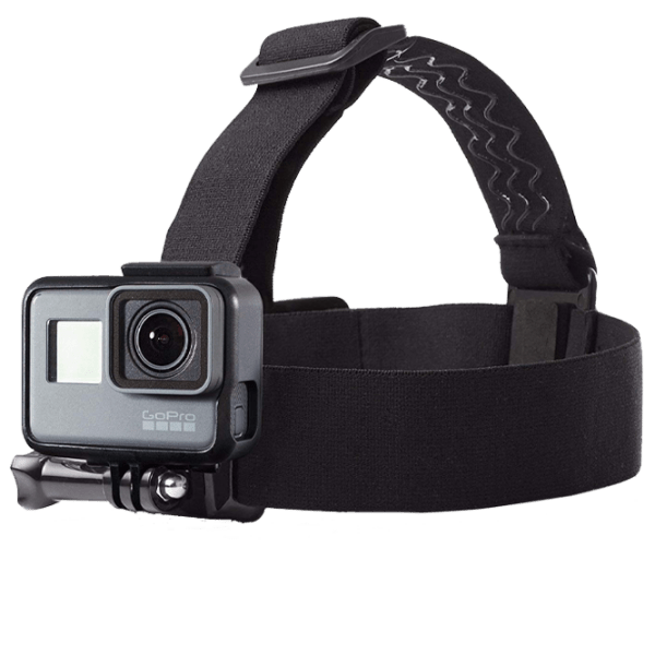 Suport reglabil de prindere cameră action Forever Head Strap Black  photo 1
