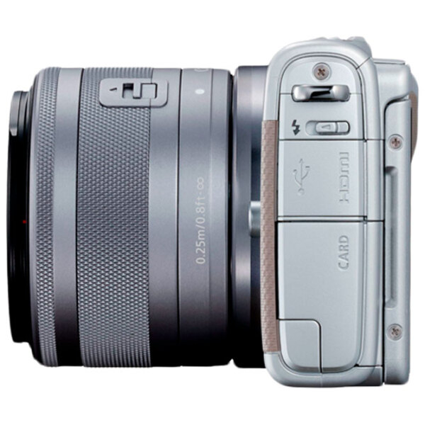 Cameră foto Canon EOS M100 KIT EF-M 15-45 IS STM + EF-M 15-45 IS STM Kit Silver CMOS, 25.8 MP, f/ 3.5 - f/ 5.6 photo 2