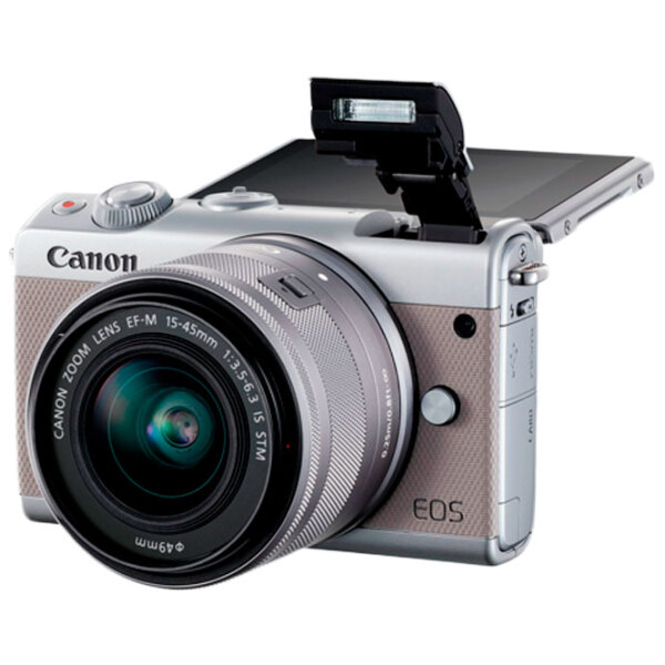 Cameră foto Canon EOS M100 KIT EF-M 15-45 IS STM + EF-M 15-45 IS STM Kit Silver CMOS, 25.8 MP, f/ 3.5 - f/ 5.6 photo 5
