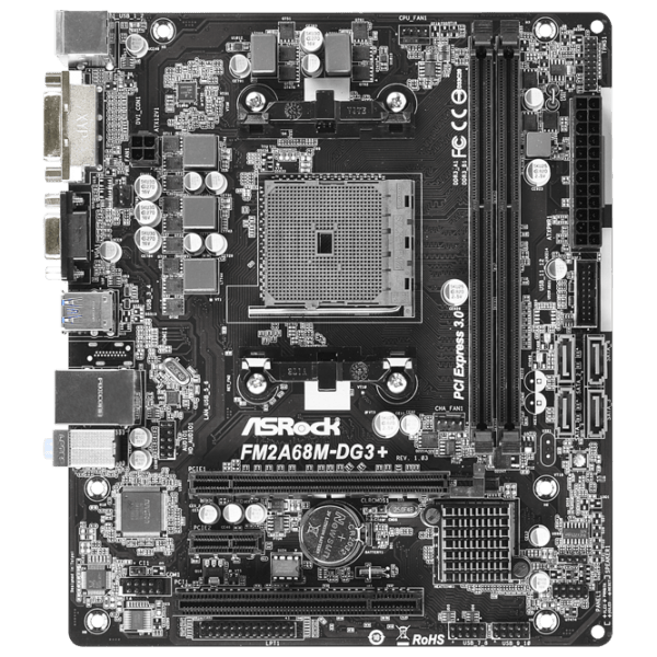 Материнская плата ASRock FM2A68M-DG3+  photo 1