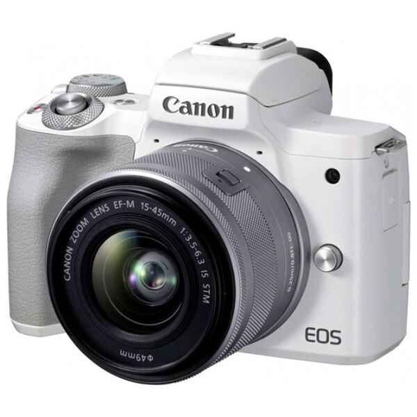 Cameră foto Canon EOS M50 + EF-M 15-45 IS STM Kit White CMOS, 24.1 MP, f/ 3.5 - f/ 5.6 photo 2