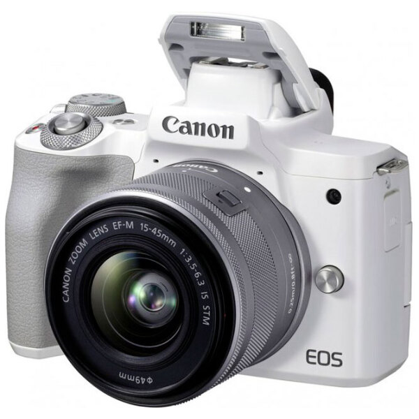 Cameră foto Canon EOS M50 + EF-M 15-45 IS STM Kit White CMOS, 24.1 MP, f/ 3.5 - f/ 5.6 photo 3