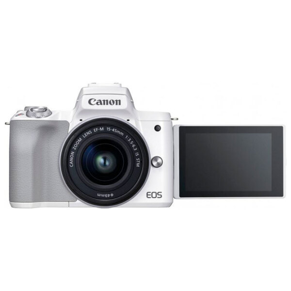 Cameră foto Canon EOS M50 + EF-M 15-45 IS STM Kit White CMOS, 24.1 MP, f/ 3.5 - f/ 5.6 photo 6