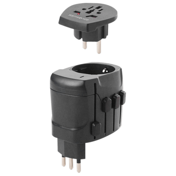 Адаптер Universal World to Europe Samsonite 2X USB, Серый  photo 1