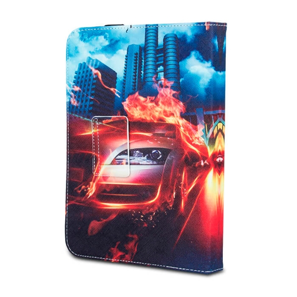 Чехол Flip Universal Tablet 7-8 GreenGo, Burning car  photo 3