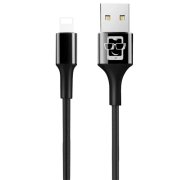Cablu pentru telefon Screen Geeks Kevlar USB Type-A/ Lightning Black 