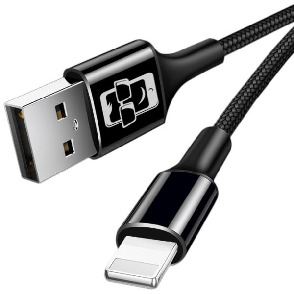 Cablu pentru telefon Screen Geeks Kevlar USB Type-A/ Lightning Black  photo 4