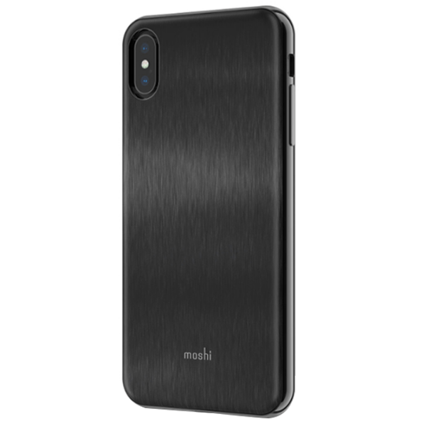 Husă pentru smartphone Apple iPhone XS Max (iGlaze) Black Moshi, TPU, Back photo 2