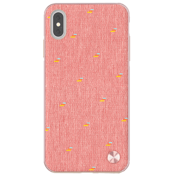 Husă pentru smartphone Apple iPhone XS Max (Moshi) Pink VESTA, Microfibră, Back photo 1