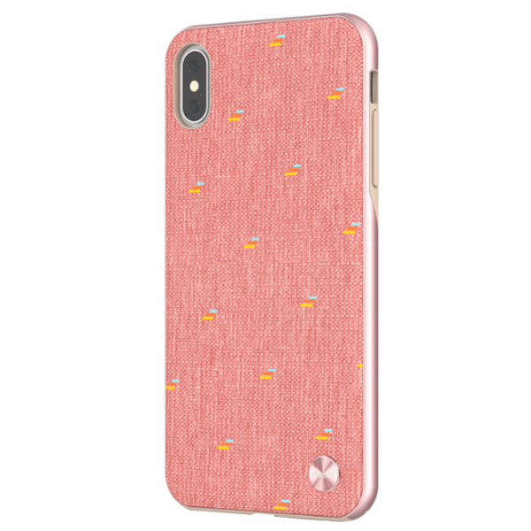 Husă pentru smartphone Apple iPhone XS Max (Moshi) Pink VESTA, Microfibră, Back photo 2