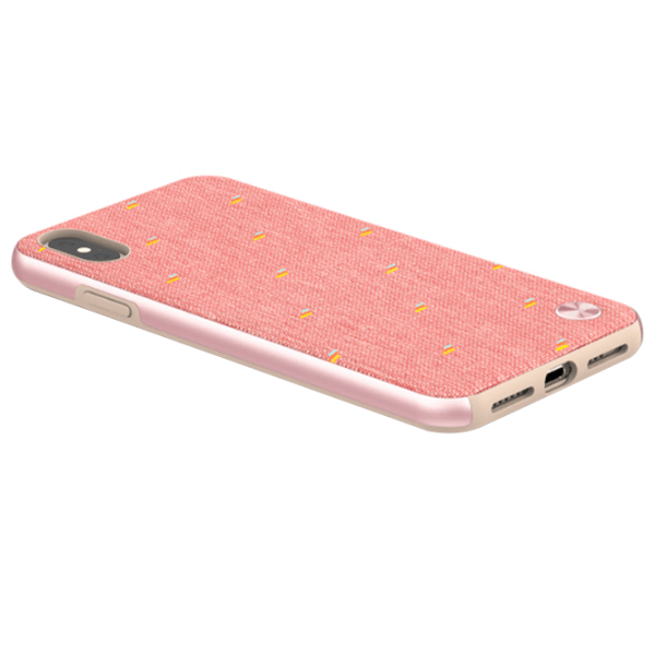 Husă pentru smartphone Apple iPhone XS Max (Moshi) Pink VESTA, Microfibră, Back photo 3