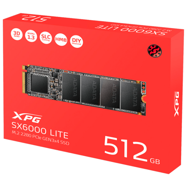 SSD ADATA XPG SX6000 Lite M.2 512 ГБ Скорость чтения: 1800 MБ/ с,
Скорость записи: 1200 MБ/ с photo 5