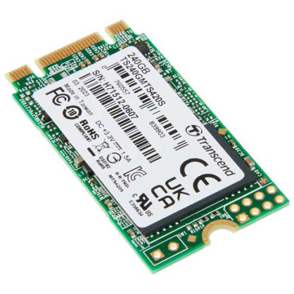 SSD Transcend MTS420S M.2 240 ГБ Скорость чтения: 530 MБ/ с,
Скорость записи: 480 MБ/ с photo 2