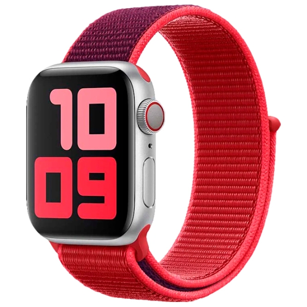 Curelușă Apple Watch Sport Stainless Red Nailon, 40 mm photo 2