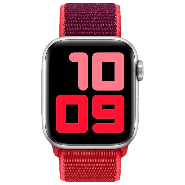 Curelușă Apple Watch Sport Stainless Red Nailon, 40 mm photo 3