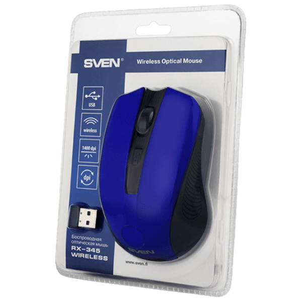 Mouse Sven RX-345 Blue Fără fir, 1400 dpi photo 6