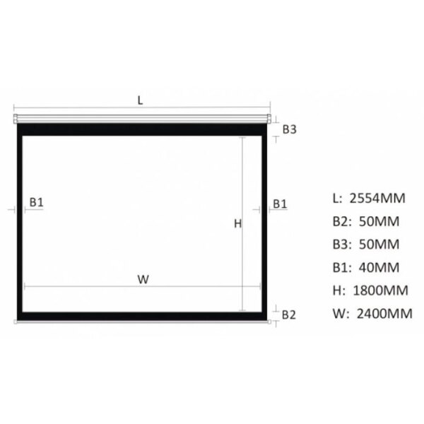 Ручной проекционный экран 240x180cm Logan PRM 4  photo 2