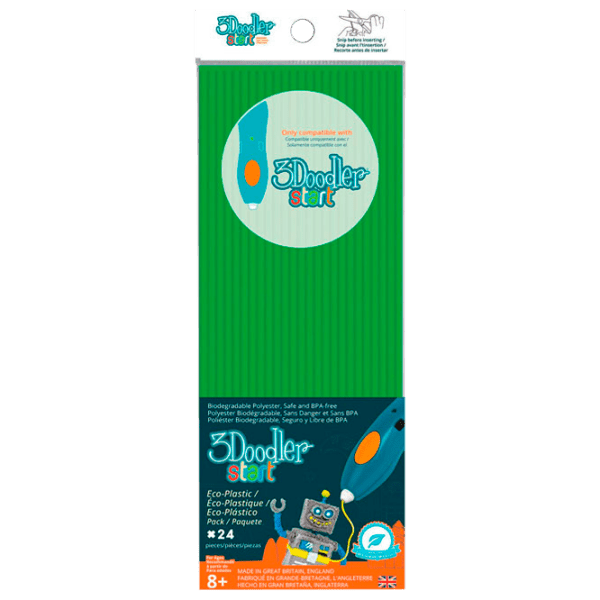 Эко пластик 	3Doodler ECO-08 Зелёный  photo 2