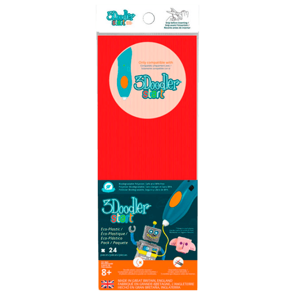 Эко пластик 	3Doodler ECO-08 Красный  photo 2