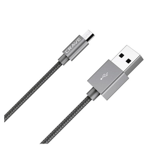 Кабель USB (8-pin), Crave Nylon MFI, Slate CRVBALSL101  photo 2