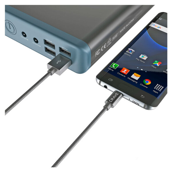 Кабель USB (8-pin), Crave Nylon MFI, Slate CRVBALSL101  photo 3
