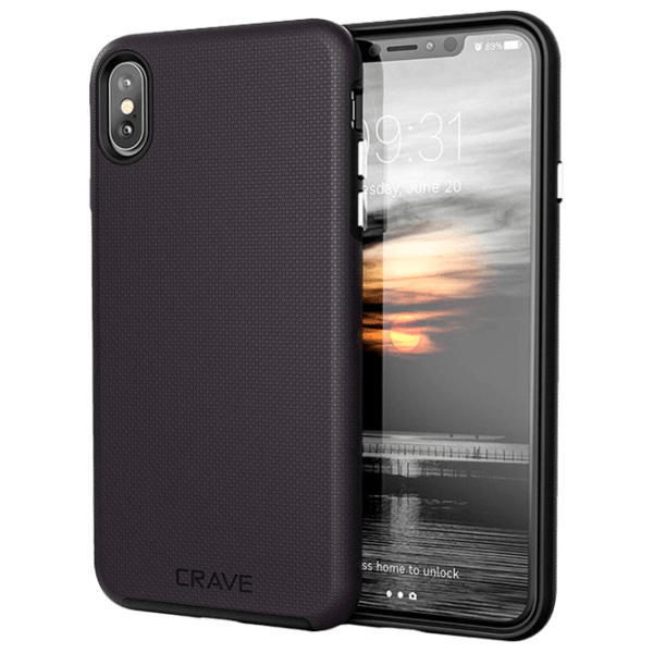 Husă pentru smartphone Apple iPhone XS Max (Dual Guard) Black CRAVE, TPU, Back photo 1