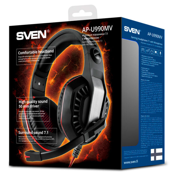 Căști Sven AP U990MV Black Cu fir/ Gaming/ Over the ear photo 12