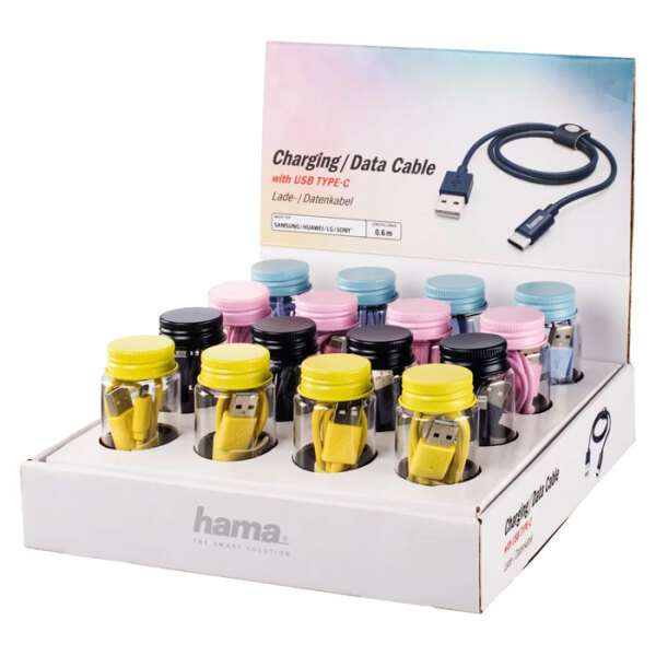 Кабель Hama, Charging Data Cable USB Type-C (0.60m)  photo 2