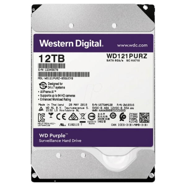 Dispozitiv de stocare HDD Western Digital Surveillance 3.5'' 12 TB  photo 1