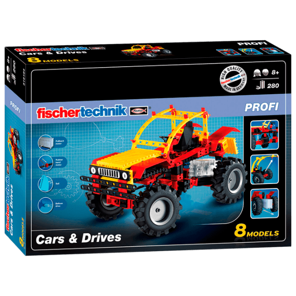 Конструктор FischerTechnik Cars & Drives Разноцветный Количество деталей 280, 8+ photo 1