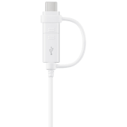 Cablu pentru telefon Samsung EP-DG930DWEGRU USB Type-A/ microUSB, USB Type-C White 