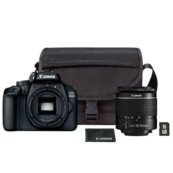 Cameră foto Canon EOS 4000D + EF-S18-55 DC III Kit Black + SB130 + SD-Card 16GB CMOS, 18 MP, f/ 3.5 - f/ 5.6 photo 6