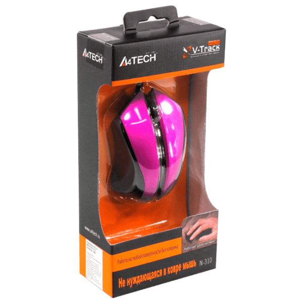 Мышь A4Tech N-310-2 Розовый Проводная, 1000 dpi photo 5