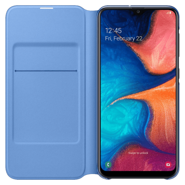 Husă pentru smartphone Samsung Galaxy A20 (EF-WA205) Gray Black Samsung, PP, Flip Wallet photo 3