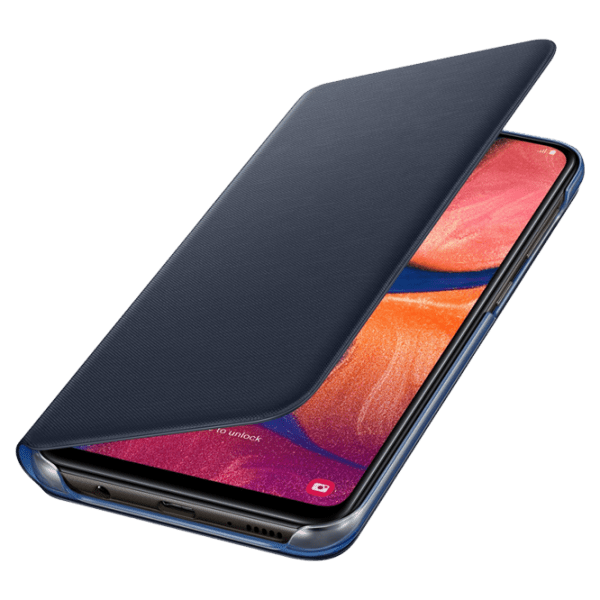 Husă pentru smartphone Samsung Galaxy A20 (EF-WA205) Gray Black Samsung, PP, Flip Wallet photo 4