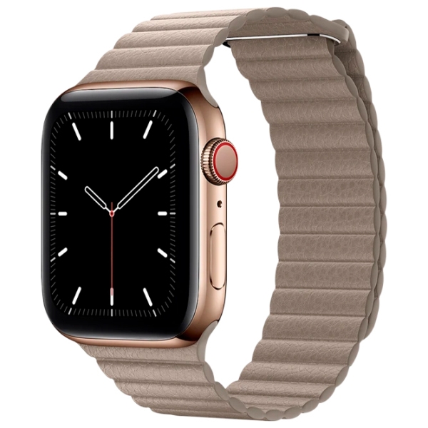Ремень Apple Watch 4 Elegant Leather Loop Stone , 38, 40 мм photo 2