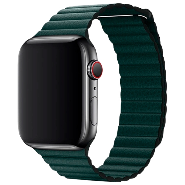 Ремень Apple Watch Elegant Loop Зелёный Forest Кожа, 38, 40 мм photo 2
