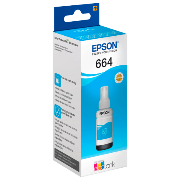 Чернила для принтера Epson 664 Cyan  photo 1