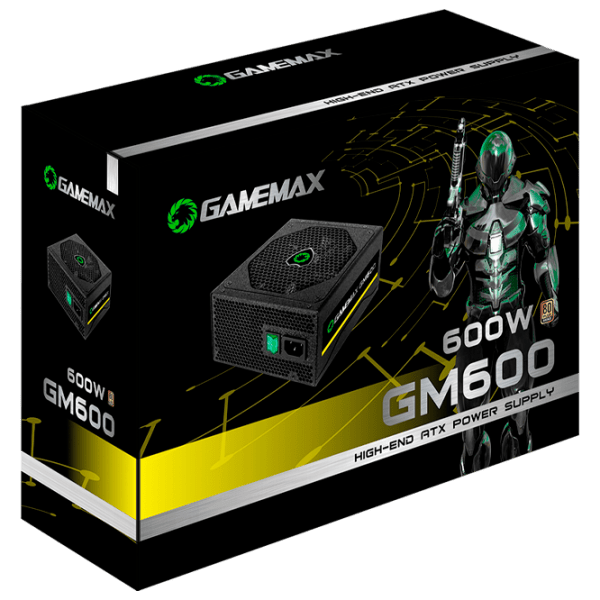 Блок питания ATX 12V 2.3 Gamemax GM-600 600 Вт Черный  photo 5