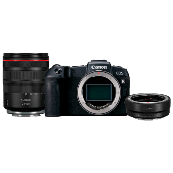 Cameră foto Canon EOS RP + RF 24-105mm f/ 4L IS USM Kit + Mount Adapter EF-EOS R Black CMOS, 26.2 MP, f/ 4 photo 1